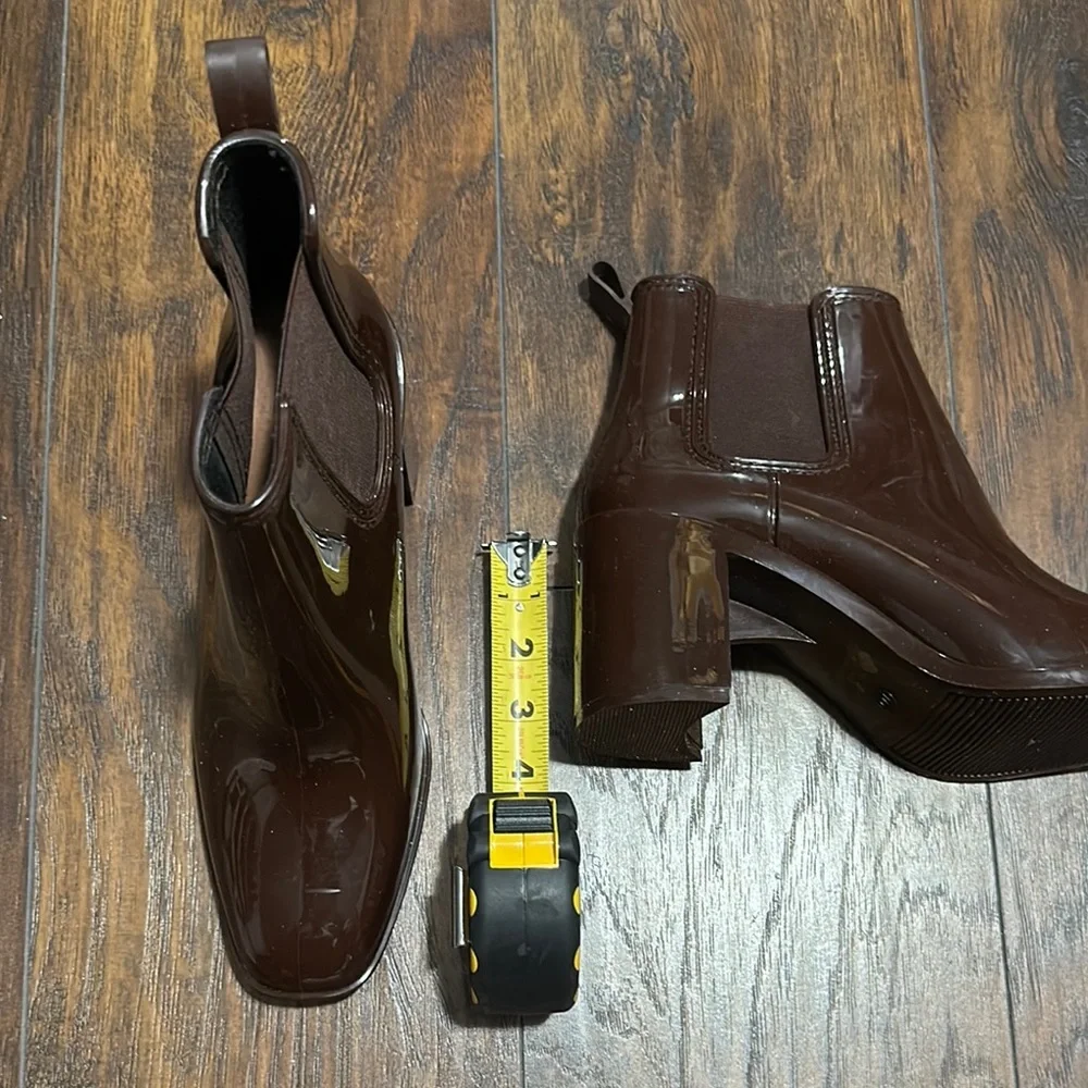 NWOB Jeffery Campbell Women's Ankle Block Heeled Rain Boots - Picture 11 of 11